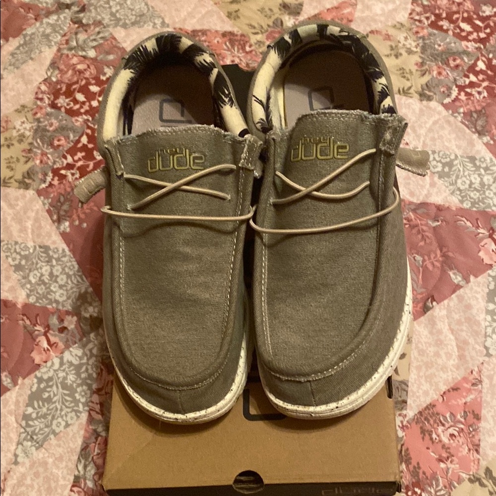 Hey Dude Mens Wally Stretch Beige Size 9